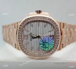 Swiss Grade Patek Philippe 7118 Nautilus Rose Gold Diamond Watch Ladies